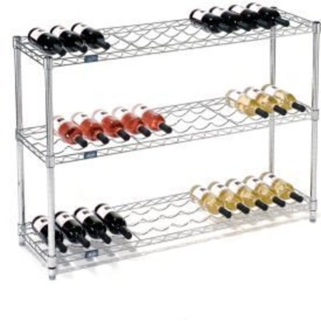 GLOBAL EQUIPMENT Nexel    Wine Bottle Rack - 39 Bottle 48"W x 14"D x 34"H, Chrome 797144